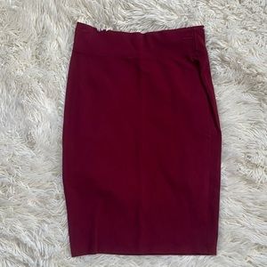 Burgundy Pencil Skirt